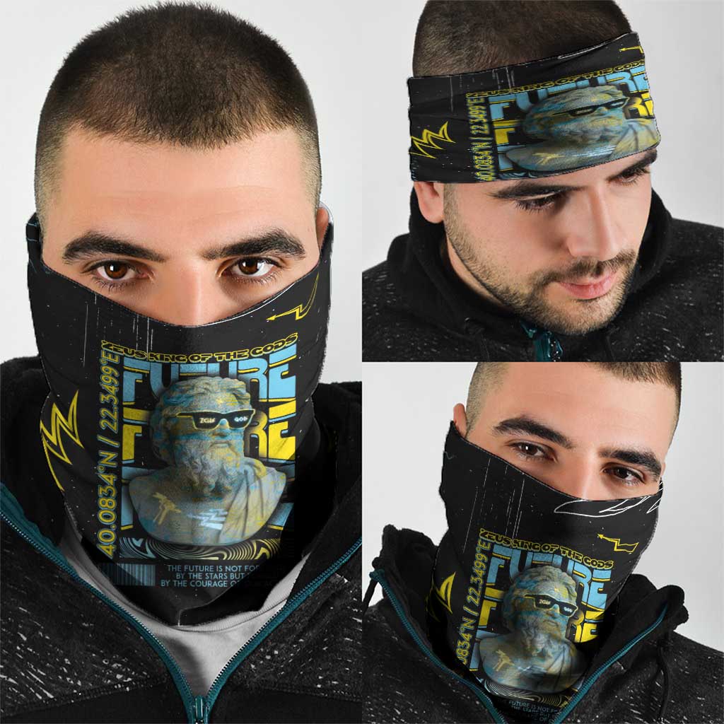 Ancient Greek Zeus Neck Gaiter Futuristic Style DT05