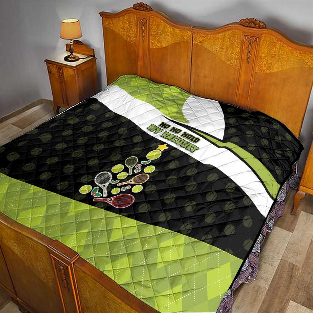 Tennis Christmas Quilt Ho Ho Hold My Racquet DT05