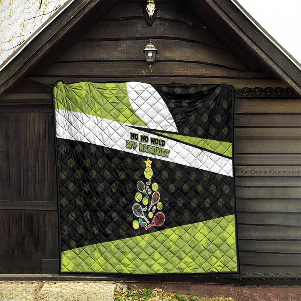 Tennis Christmas Quilt Ho Ho Hold My Racquet DT05