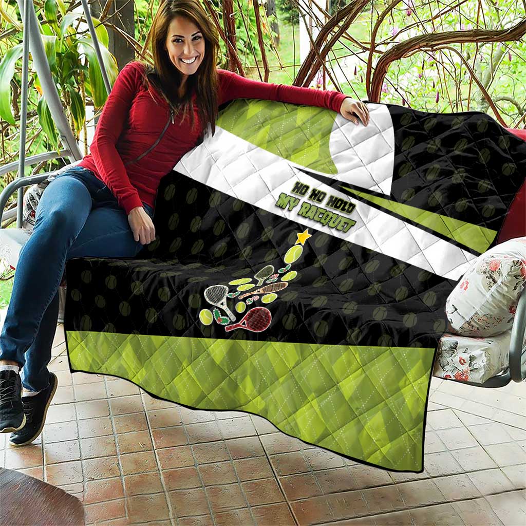 Tennis Christmas Quilt Ho Ho Hold My Racquet DT05
