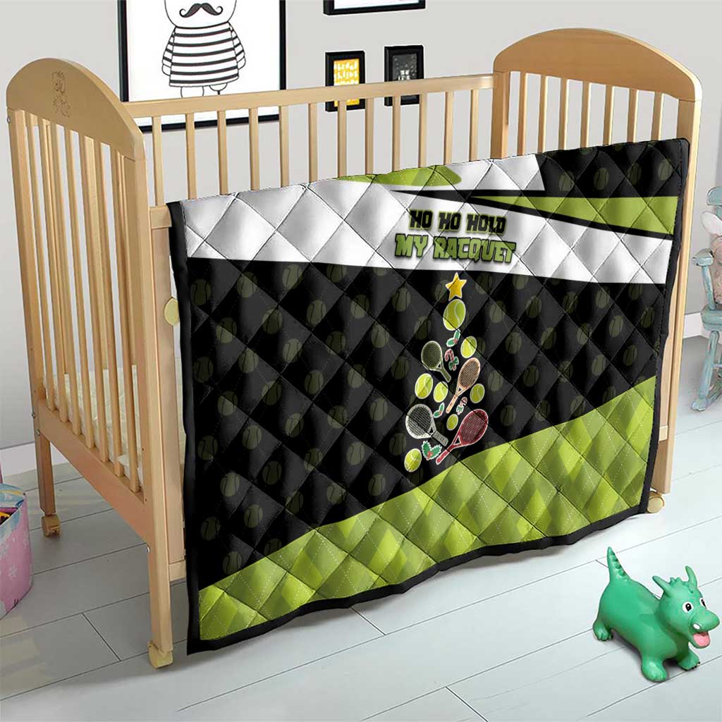 Tennis Christmas Quilt Ho Ho Hold My Racquet DT05