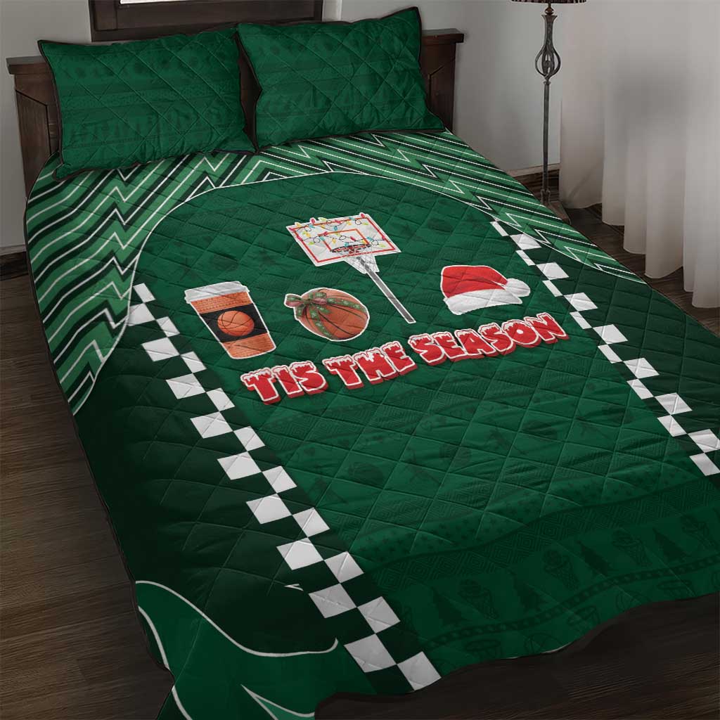 Basketball Christmas Quilt Bed Set Tis The Season DT05