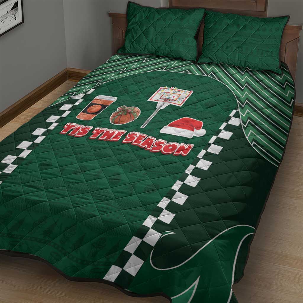 Basketball Christmas Quilt Bed Set Tis The Season DT05
