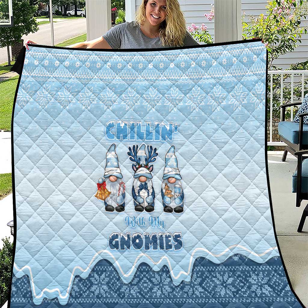 Chillin With My Gnomies Quilt Merry Christmas DT05