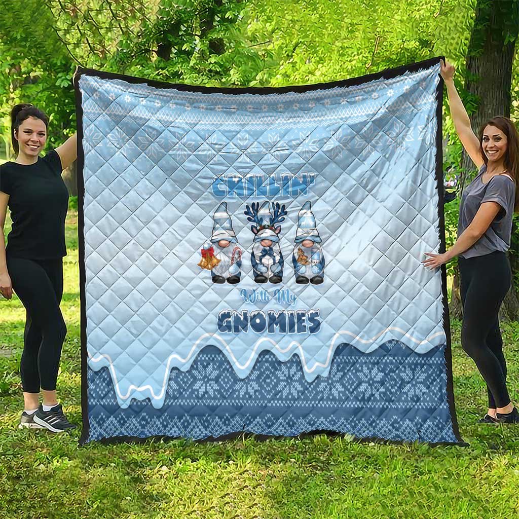 Chillin With My Gnomies Quilt Merry Christmas DT05