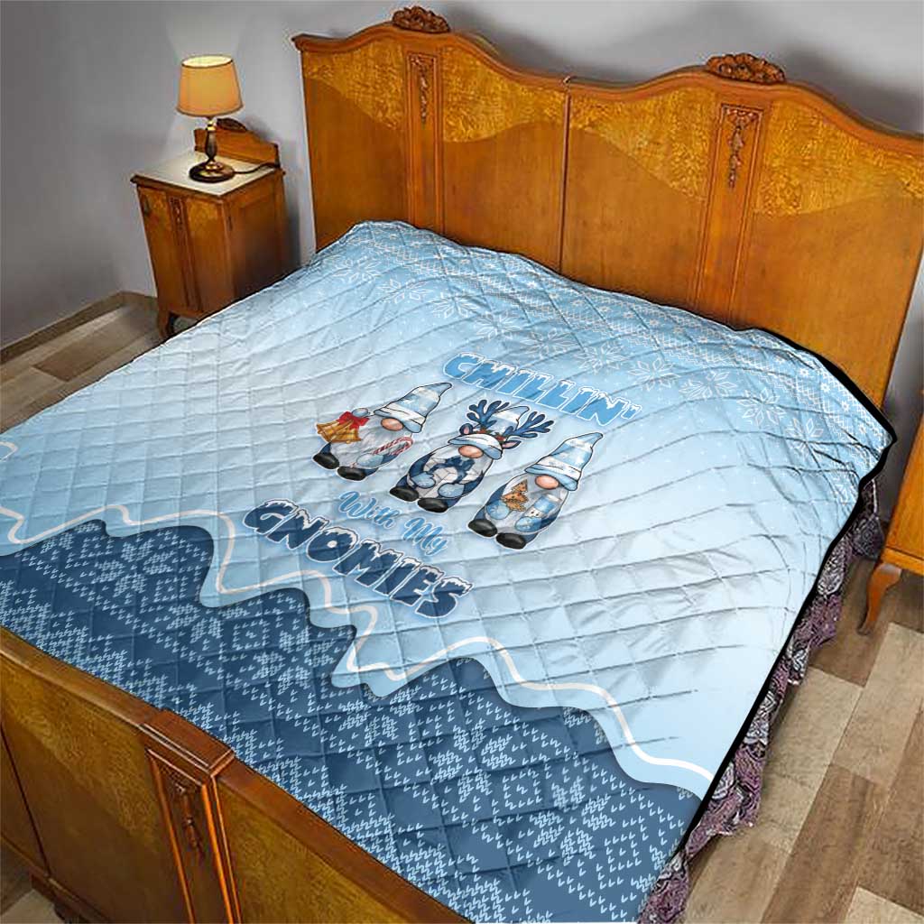 Chillin With My Gnomies Quilt Merry Christmas DT05