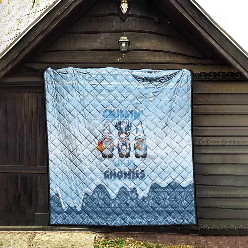 Chillin With My Gnomies Quilt Merry Christmas DT05