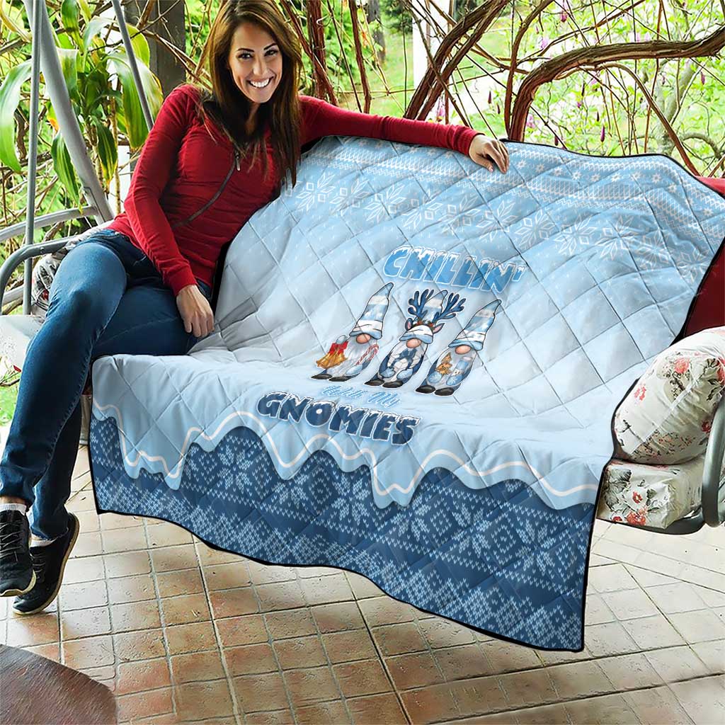 Chillin With My Gnomies Quilt Merry Christmas DT05
