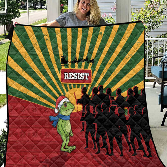 Merry Resistmas Quilt Resist Portland Frog DT05
