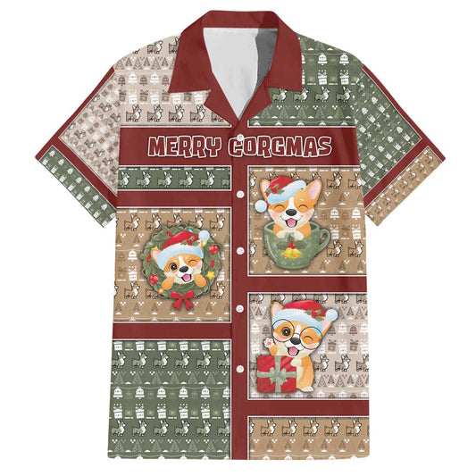 Personalized Corgi Christmas Hawaiian Shirt Merry Corgmas DT05