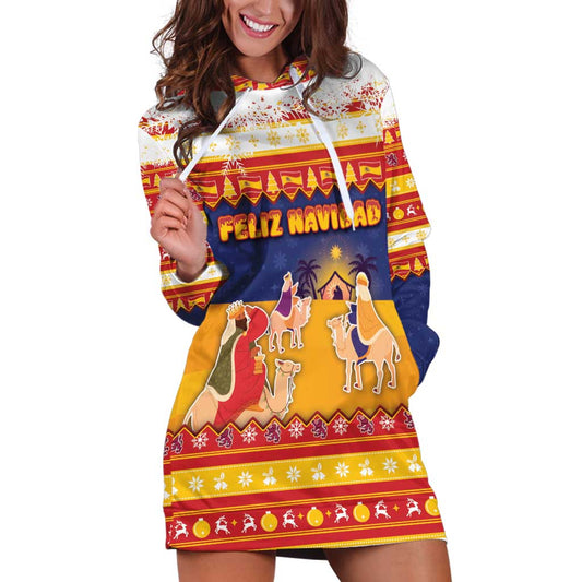 Spain Christmas Hoodie Dress Los Reyes Magos DT05