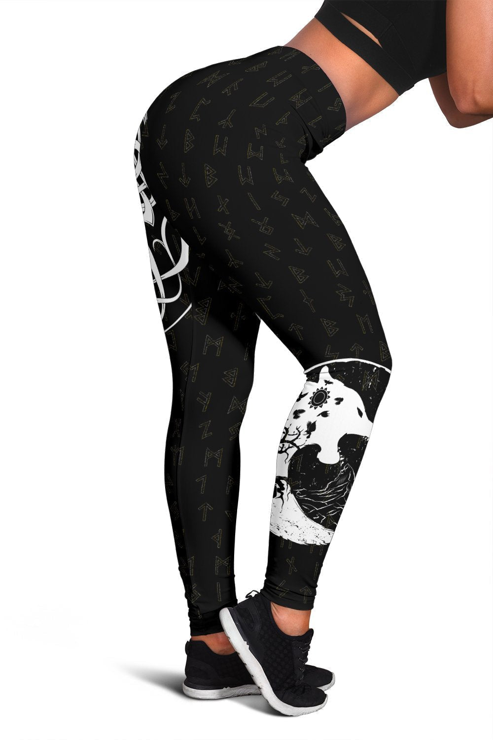 Viking Leggings, Skoll and Hati Rune Tattoo RLT12