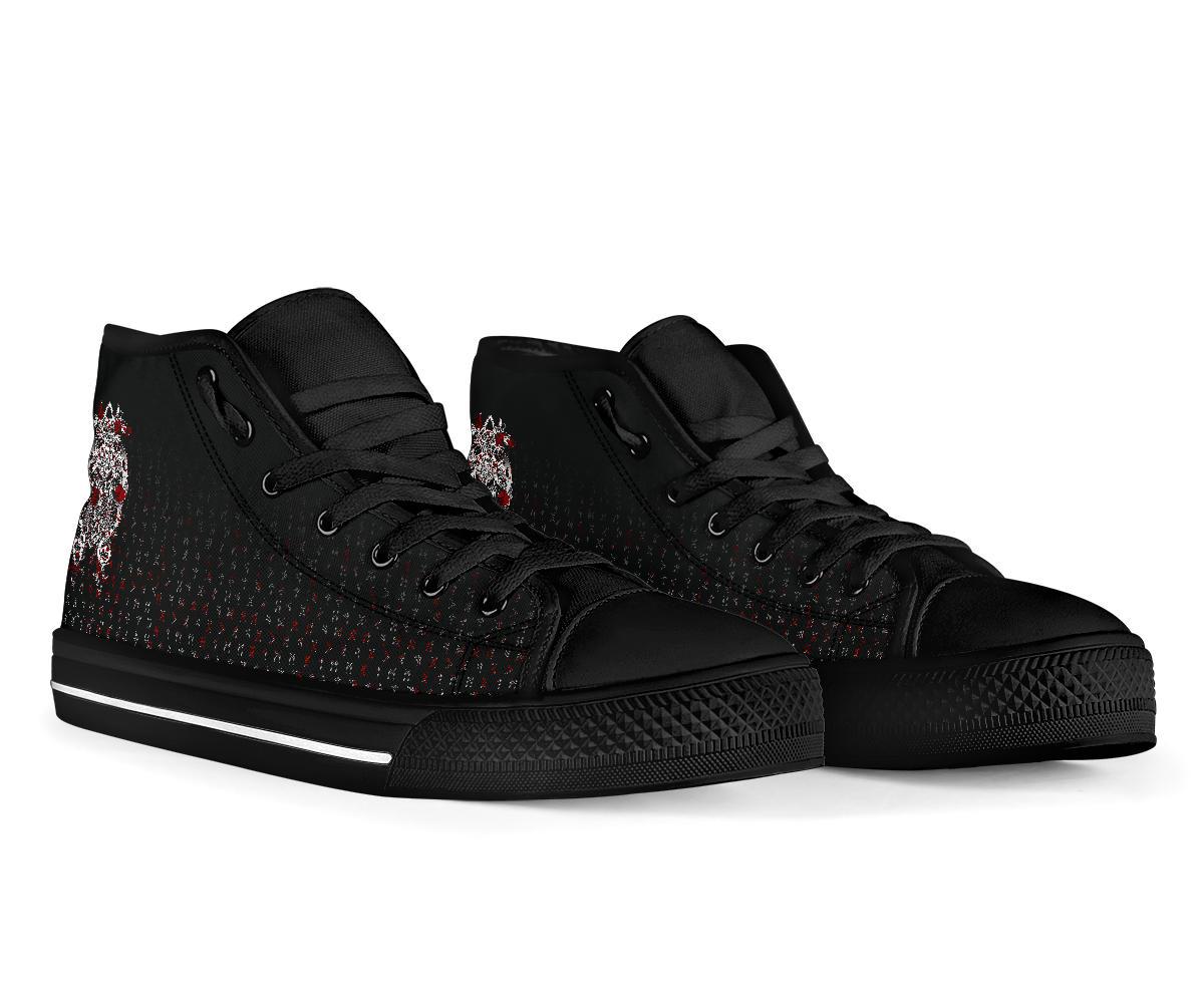 Viking Tyr Tattoo Blood High Top Shoes RLT12
