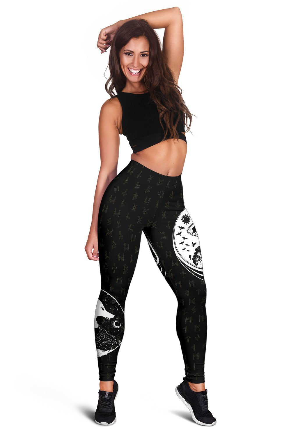 Viking Leggings, Skoll and Hati Rune Tattoo RLT12