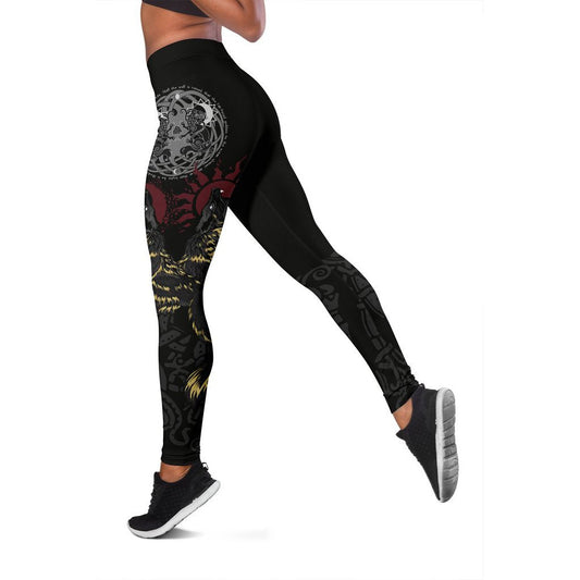 Viking Leggings The Wolves Skoll and Hati RLT12