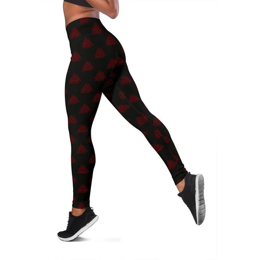 Viking Valknut Leggings - Red RLT12