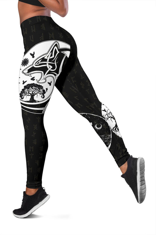 Viking Leggings, Skoll and Hati Rune Tattoo RLT12