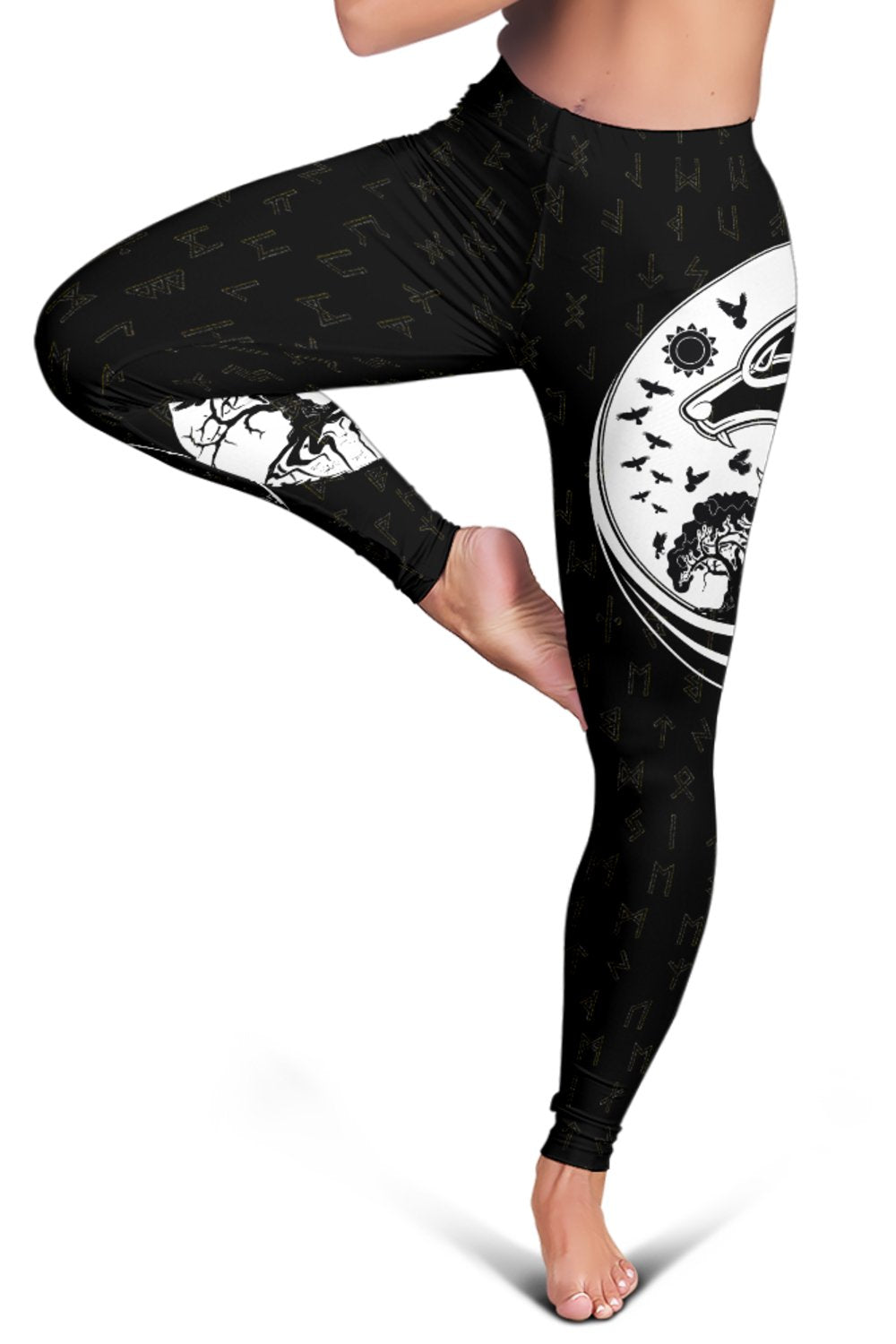 Viking Leggings, Skoll and Hati Rune Tattoo RLT12