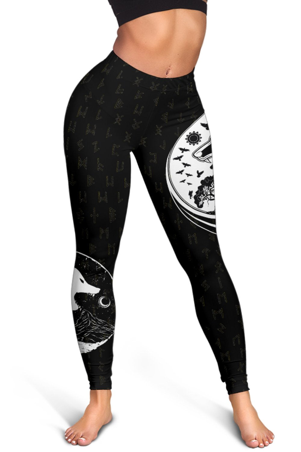 Viking Leggings, Skoll and Hati Rune Tattoo RLT12