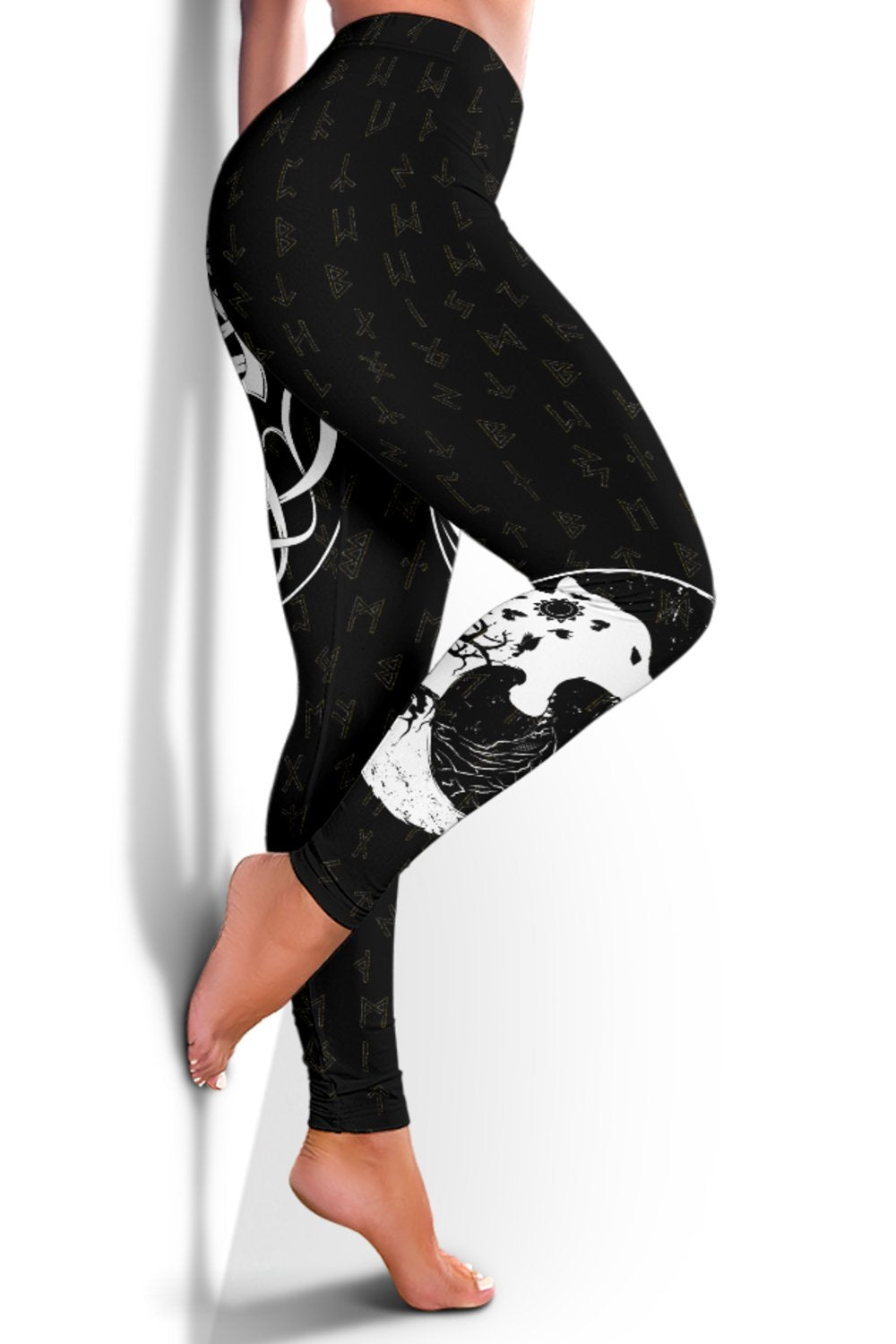 Viking Leggings, Skoll and Hati Rune Tattoo RLT12