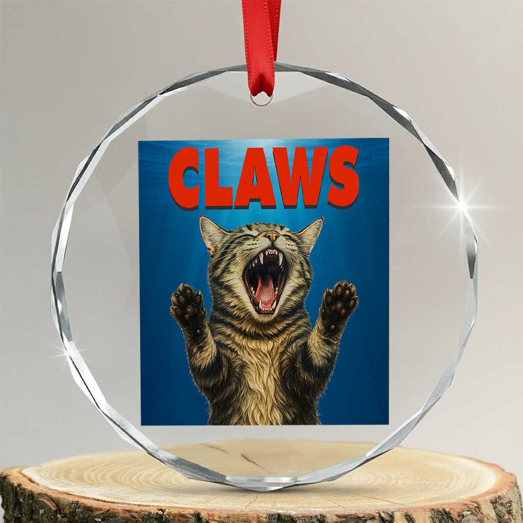 Funny Claws Cat Crystal Glass Ornament Horror Movie Parody TS12