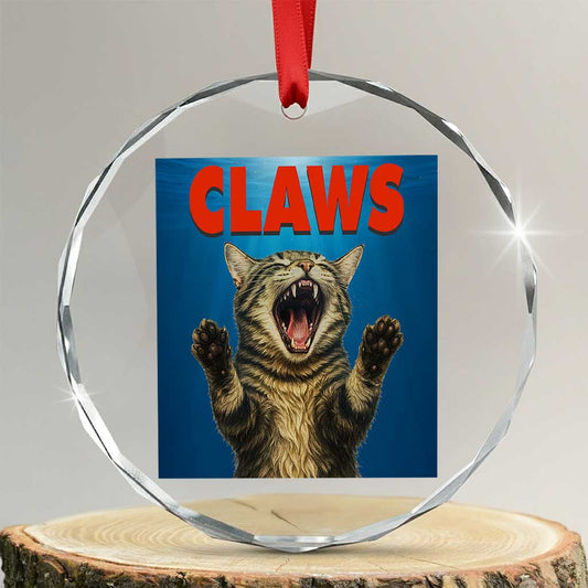 Funny Claws Cat Crystal Glass Ornament Horror Movie Parody TS12