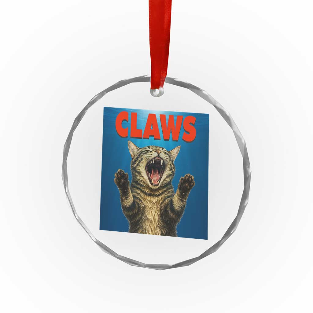 Funny Claws Cat Crystal Glass Ornament Horror Movie Parody TS12