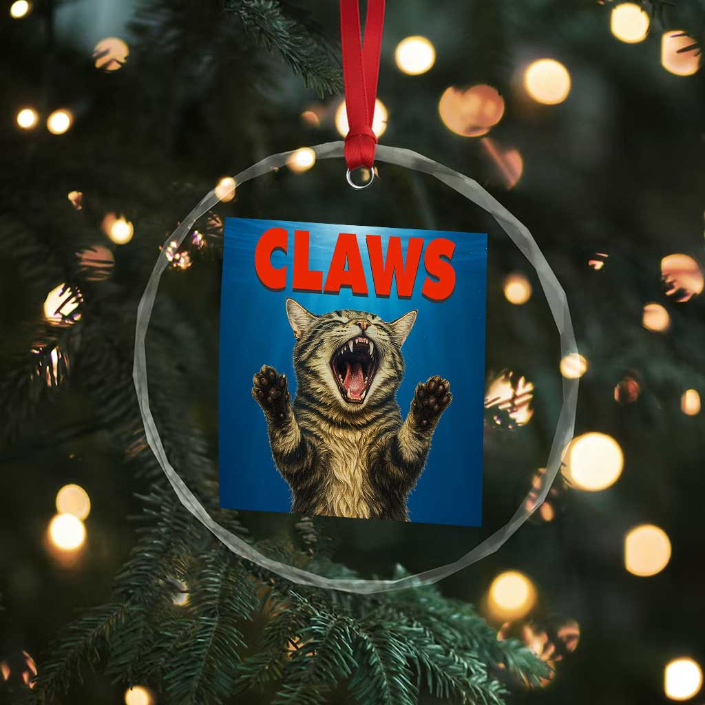 Funny Claws Cat Crystal Glass Ornament Horror Movie Parody TS12