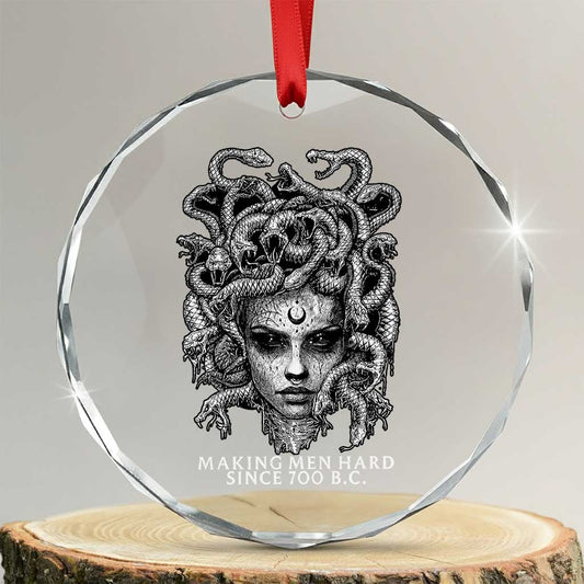 Funny Feminist Medusa Crystal Glass Ornament Making Men Hard Since 700 B.C Dark Myth Ancient TS10