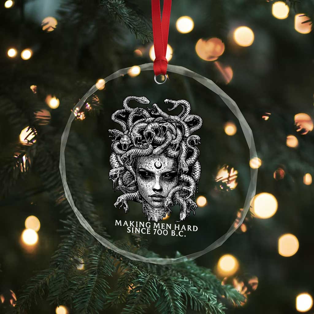 Funny Feminist Medusa Crystal Glass Ornament Making Men Hard Since 700 B.C Dark Myth Ancient TS10