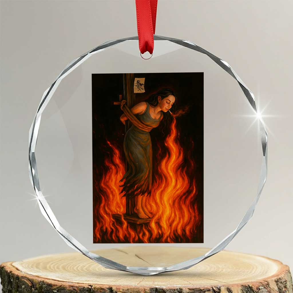Funny Halloween Witch Crystal Glass Ornament Witch Lighting Cigarette With Flames Occult Unholy TS10