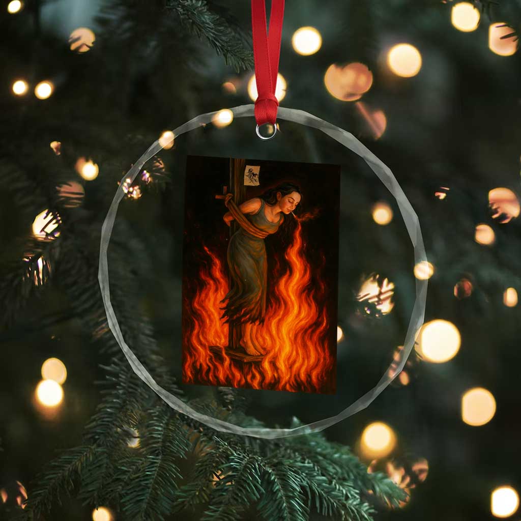 Funny Halloween Witch Crystal Glass Ornament Witch Lighting Cigarette With Flames Occult Unholy TS10