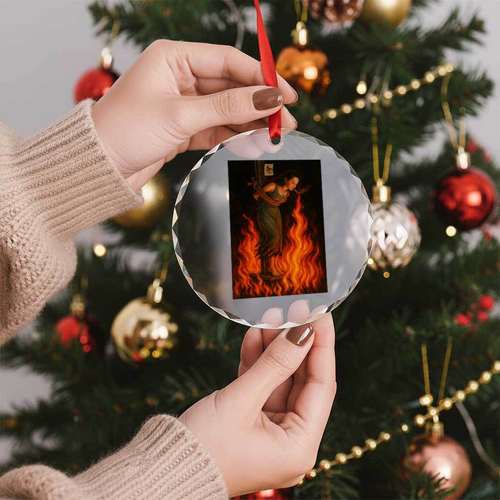 Funny Halloween Witch Crystal Glass Ornament Witch Lighting Cigarette With Flames Occult Unholy TS10
