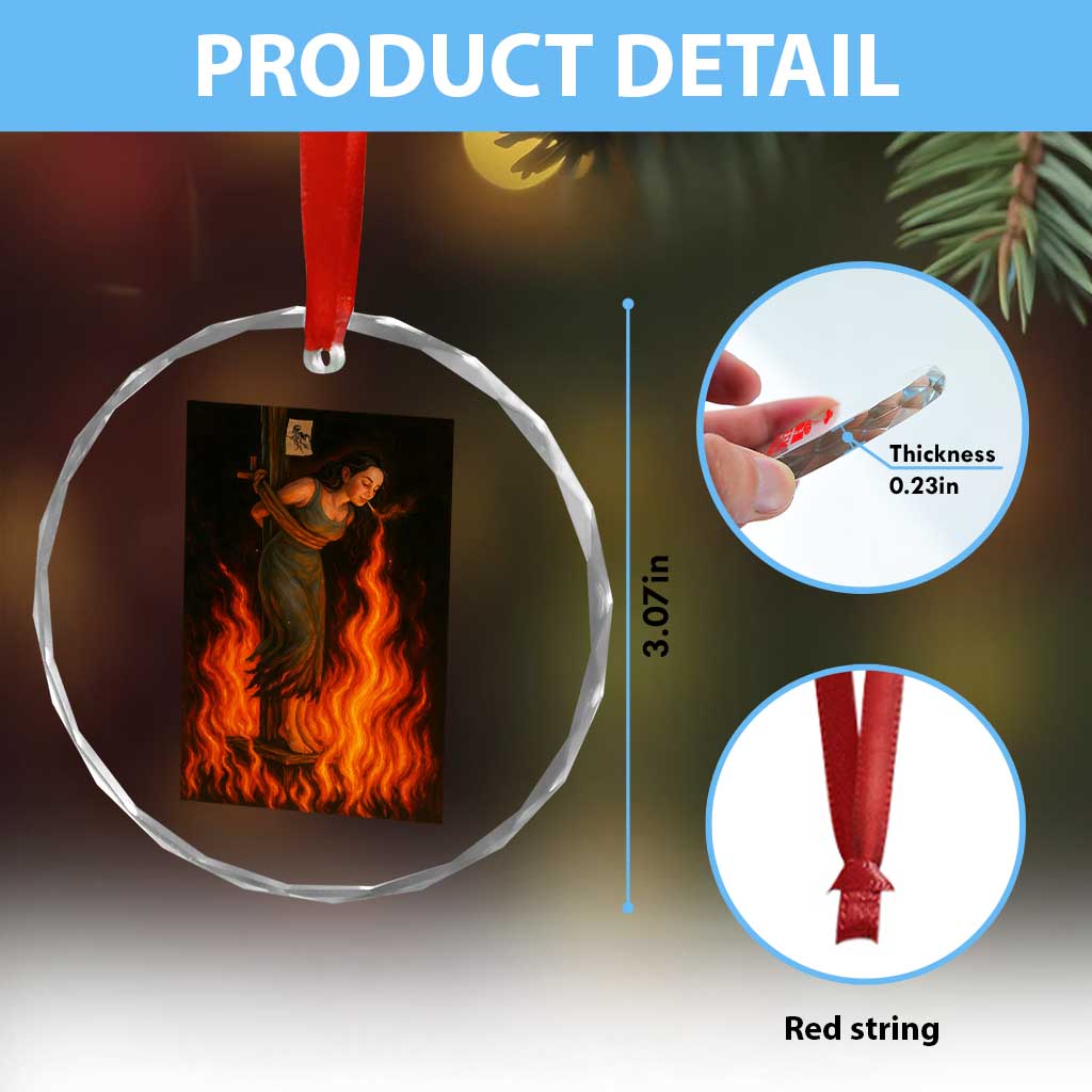 Funny Halloween Witch Crystal Glass Ornament Witch Lighting Cigarette With Flames Occult Unholy TS10