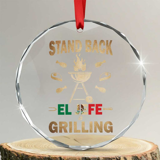 Funny Mexican Dad Crystal Glass Ornament El Jefe Grilling Stand Back Fathers Day TS10