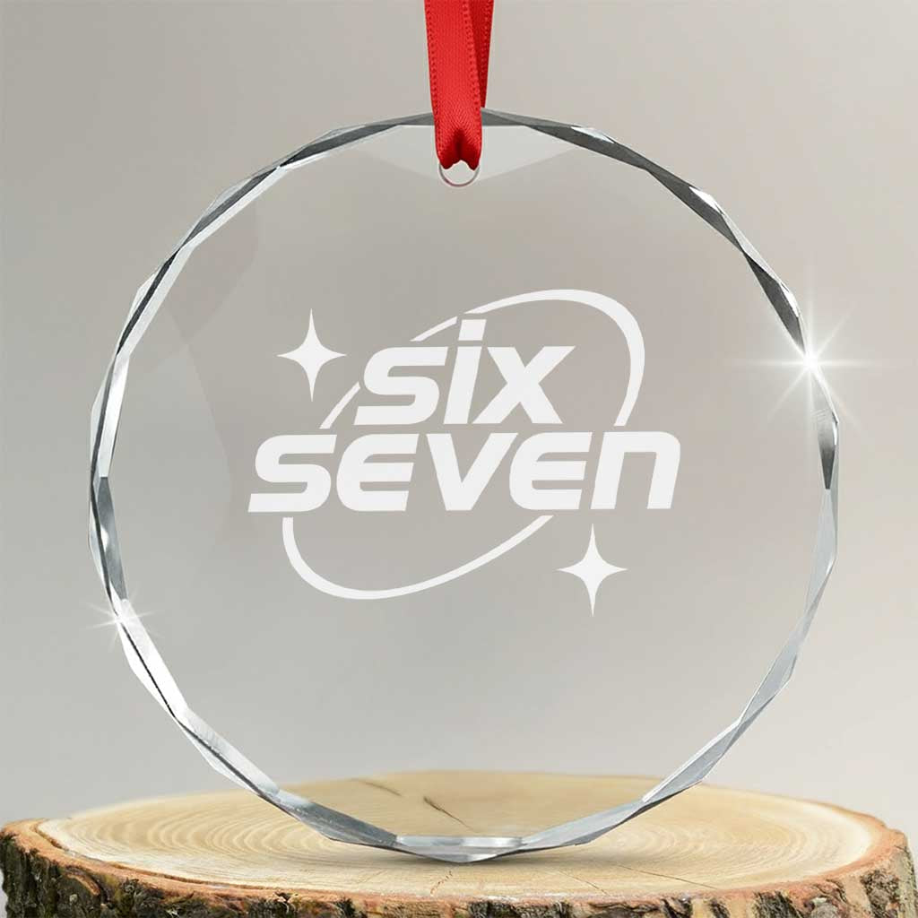 Funny Six Seven Crystal Glass Ornament Cool 67 Meme Y2K Gen Alpha Slang TS02