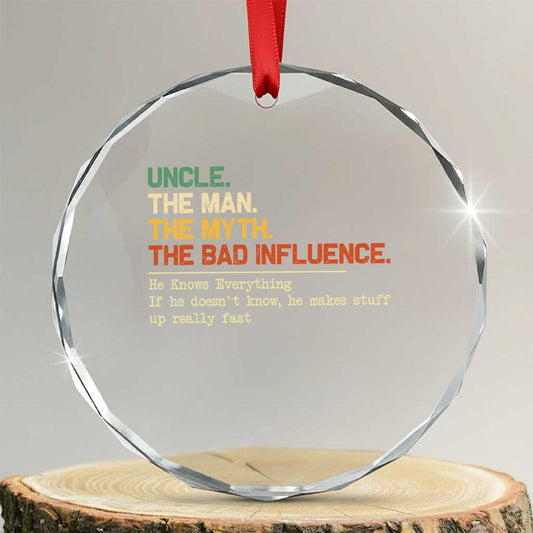 Funny Uncle Crystal Glass Ornament Best Funny Uncle Fathers Day TS10