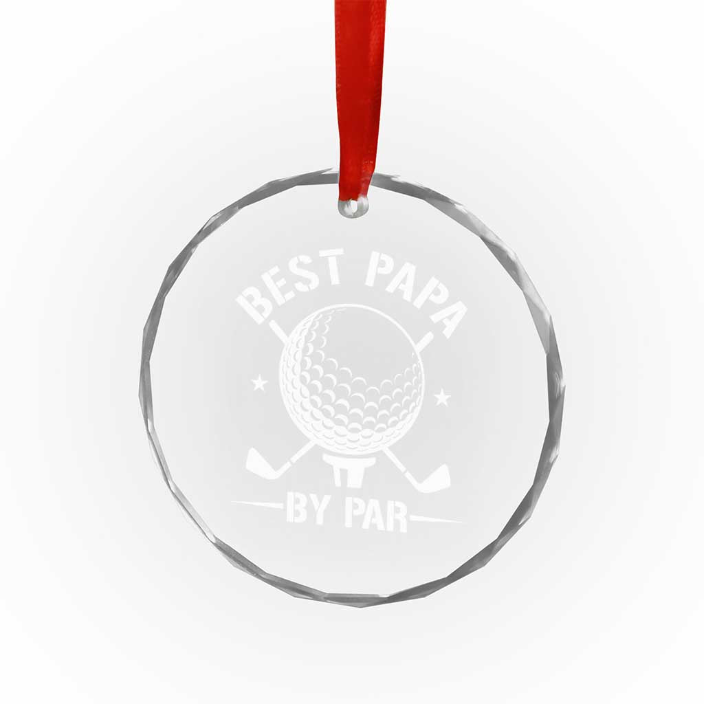 Golf Dad Crystal Glass Ornament Best Papa By Par Golfer Fathers Day Gifts TS10