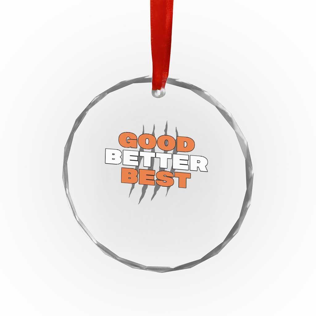 Good Better Best Chicago Football Inspirational Crystal Glass Ornament Fierce Bears Claw Graphic for Fan TS02