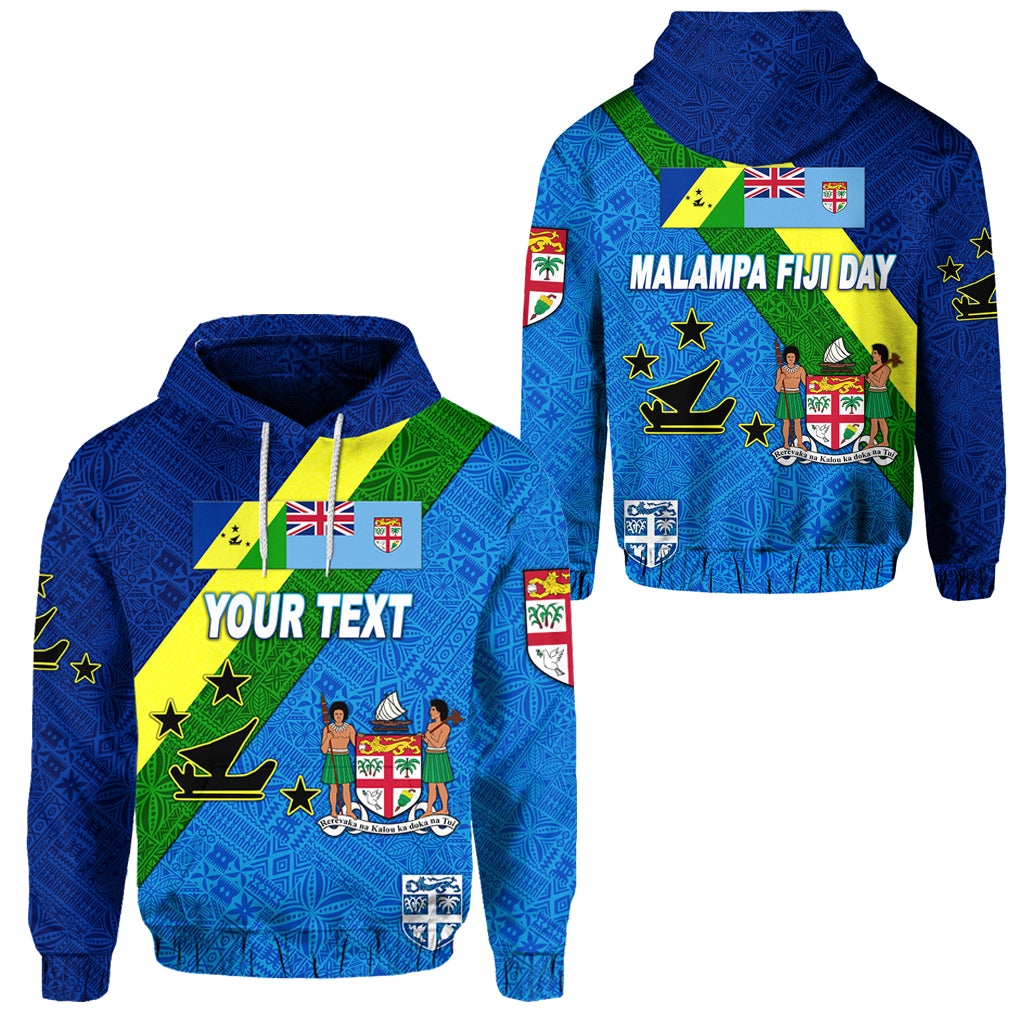 Custom Vanuatu Malampa And Fiji Day Hoodie October 10 LT8