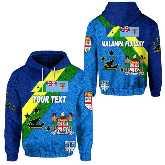 Custom Vanuatu Malampa And Fiji Day Hoodie October 10 LT8