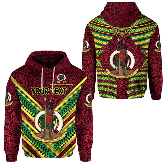 Custom Vanuatu Special Independence Anniversary Hoodie Creative Style Red LT8