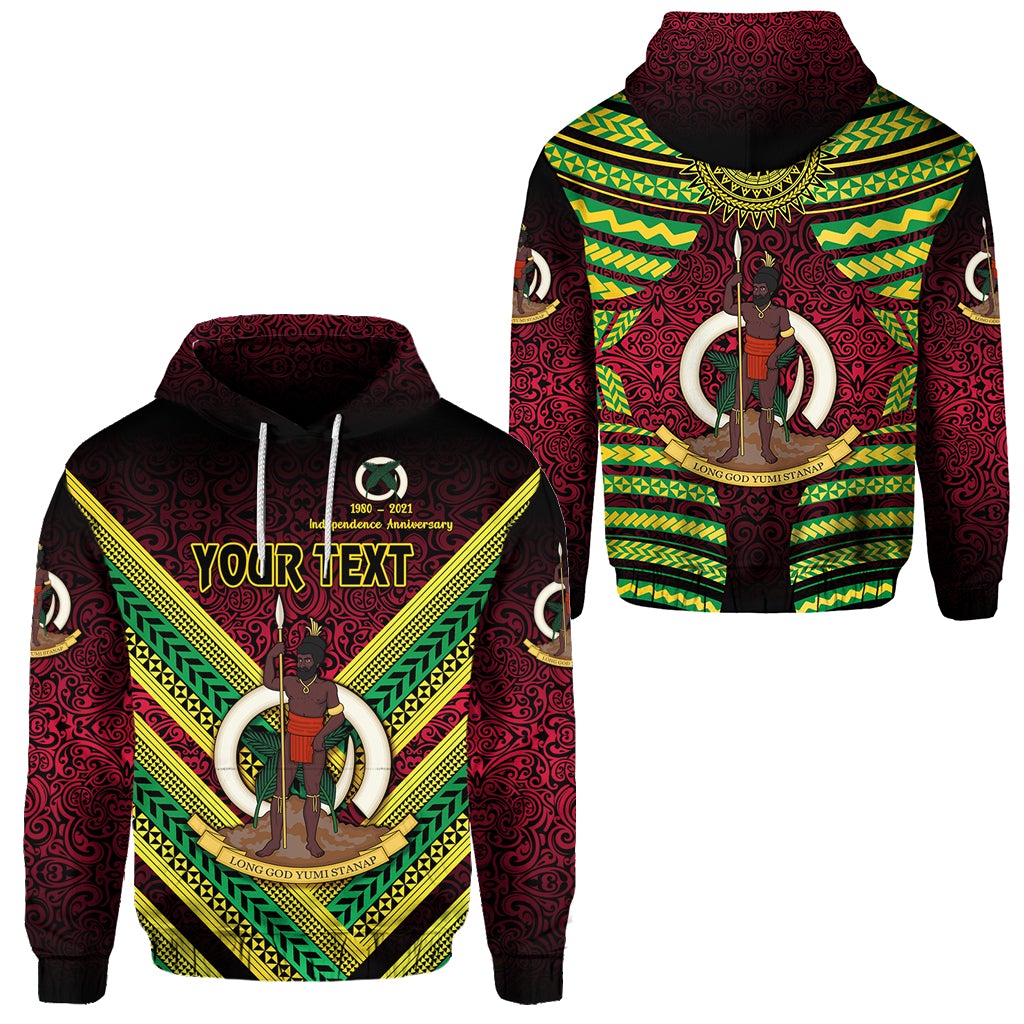 Custom Vanuatu Special Independence Anniversary Hoodie Creative Style Gradient Red LT8