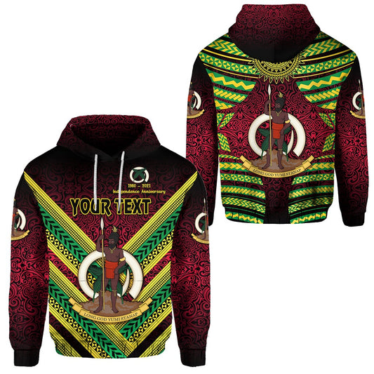 Custom Vanuatu Special Independence Anniversary Hoodie Creative Style Gradient Red LT8