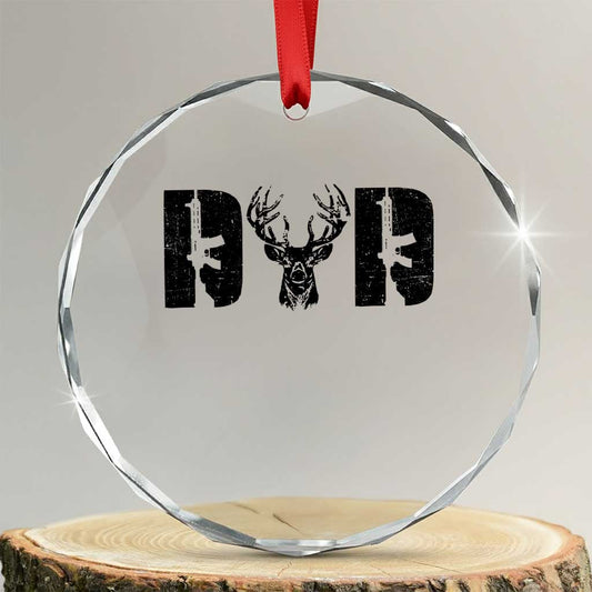 Hunting Dad Crystal Glass Ornament Fathers Day Gun Lovers Hunter Dad TS10