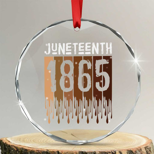 Juneteenth 1865 Crystal Glass Ornament June 19th Celebrating Black Freedom Melanin TS10