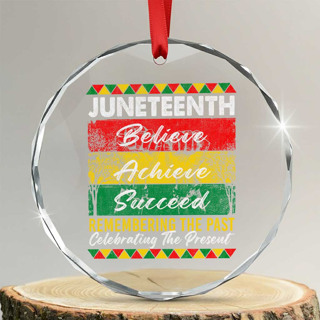 Juneteenth 1865 Crystal Glass Ornament Remembering The Past Black Freedom African Independence Day TS10