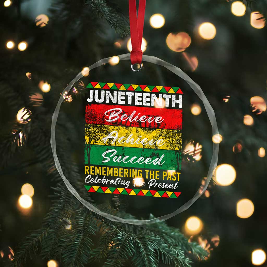 Juneteenth 1865 Crystal Glass Ornament Remembering The Past Black Freedom African Independence Day TS10