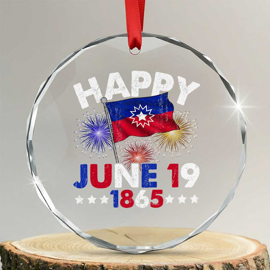 Juneteenth Flag Crystal Glass Ornament Black Freedom Black History June 19 1865 TS10