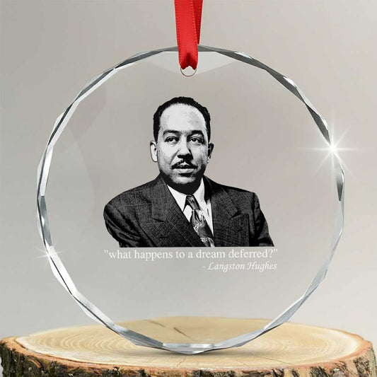 Langston Hughes Crystal Glass Ornament A Dream Deferred Juneteenth Black History Civil Right TS10